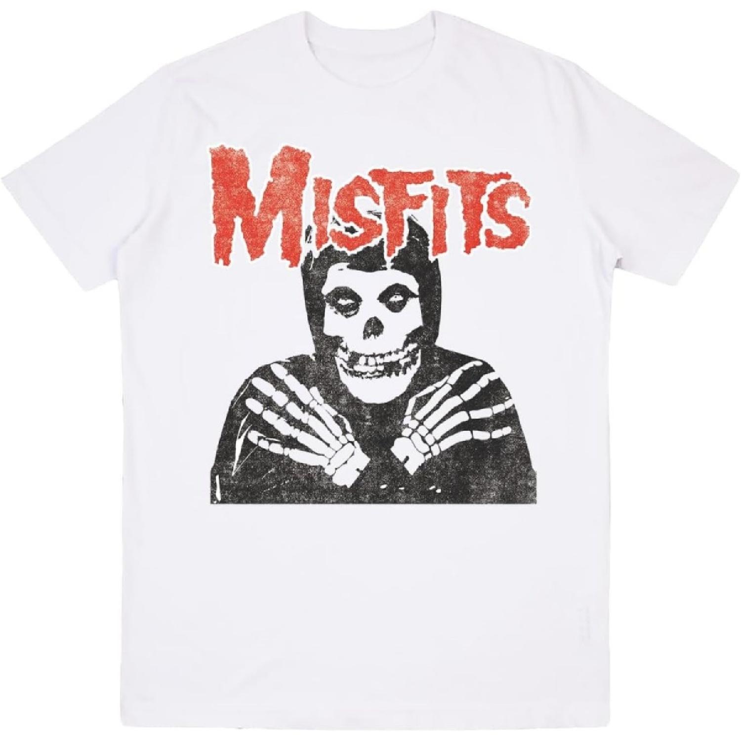 Misfits Shirt Novelty Skull Crossed Arms for Rock Band Fans T-Shirt Classic Famous Monsters T Shirt Unisex Youth Fit White S белый