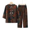 Elderly Women's Breathable Spring Summer Cardigan Set