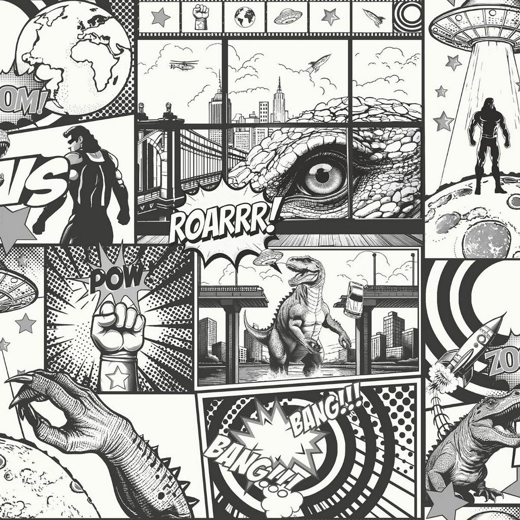 Holden Décor Comic Book Strip Textured Wallpaper