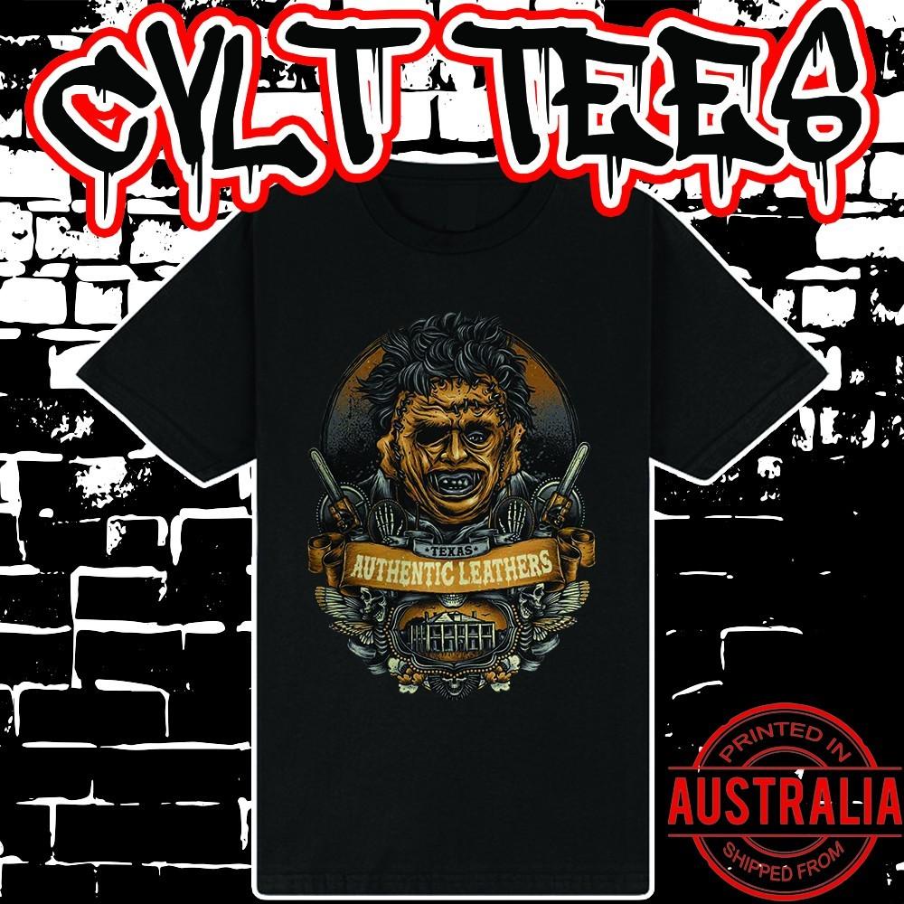 Футболка с изображением фильма «Техасская резня бензопилой» ~ Премиум Черная хлопковая футболка Gildan Унисекс M