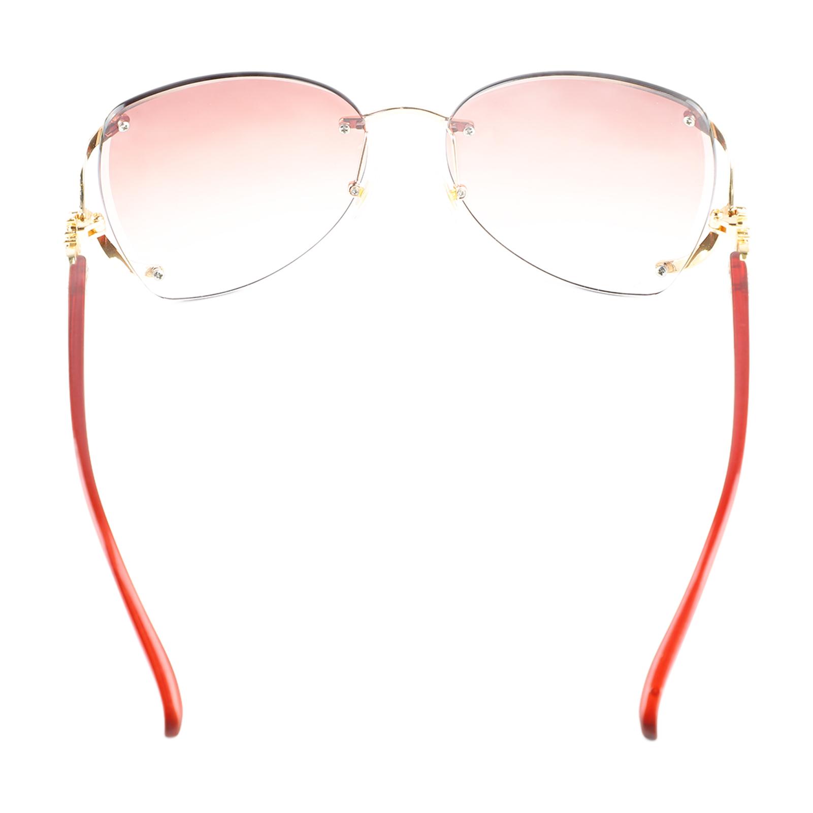 Women Sunglasses Gradient Color Prevent Slip Fashionable Lady Sunglasses for Cycling Travel Dark Brown
