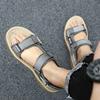 Fashion Casual Fashion Men Sandals Slip-On Mesh Fabric Soft Non-slip Beach Summer Sandals New All-match Flats Flip Flop Walking Shoes