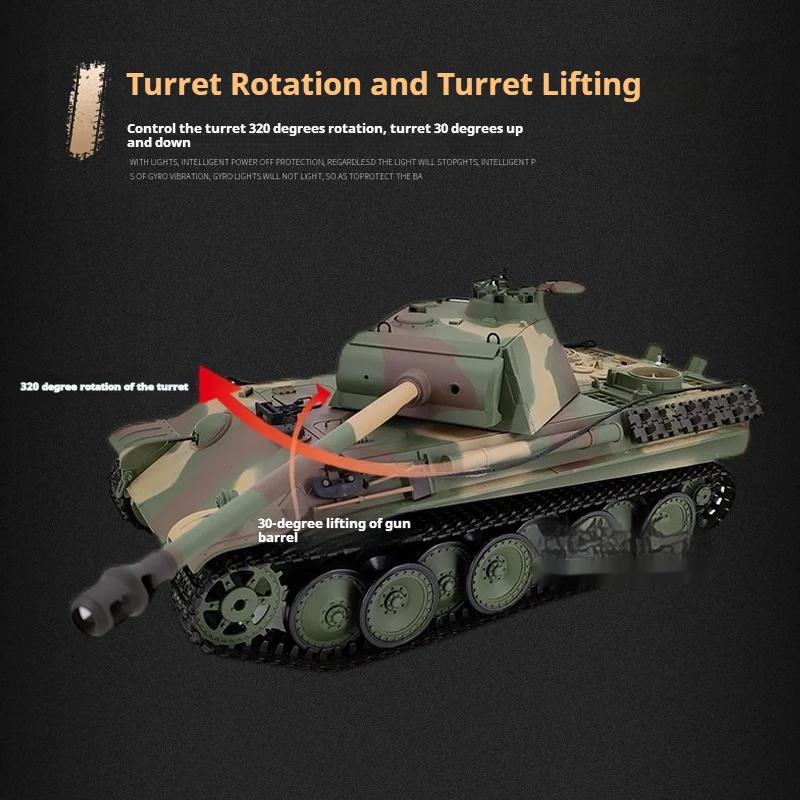 Kubingke Henglong 3879-1 German Leopard 1/16 Electric Remote Control Main Battle Tank Model.
