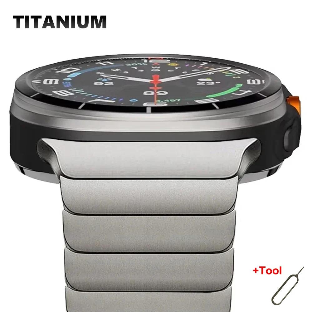 Cinturino in Titanio per Samsung Galaxy Ultra Watch 2025 Bracciale Lusso a Maglie Uomo Cinturino per Samsung Galaxy watch 7 Ultra 47mm