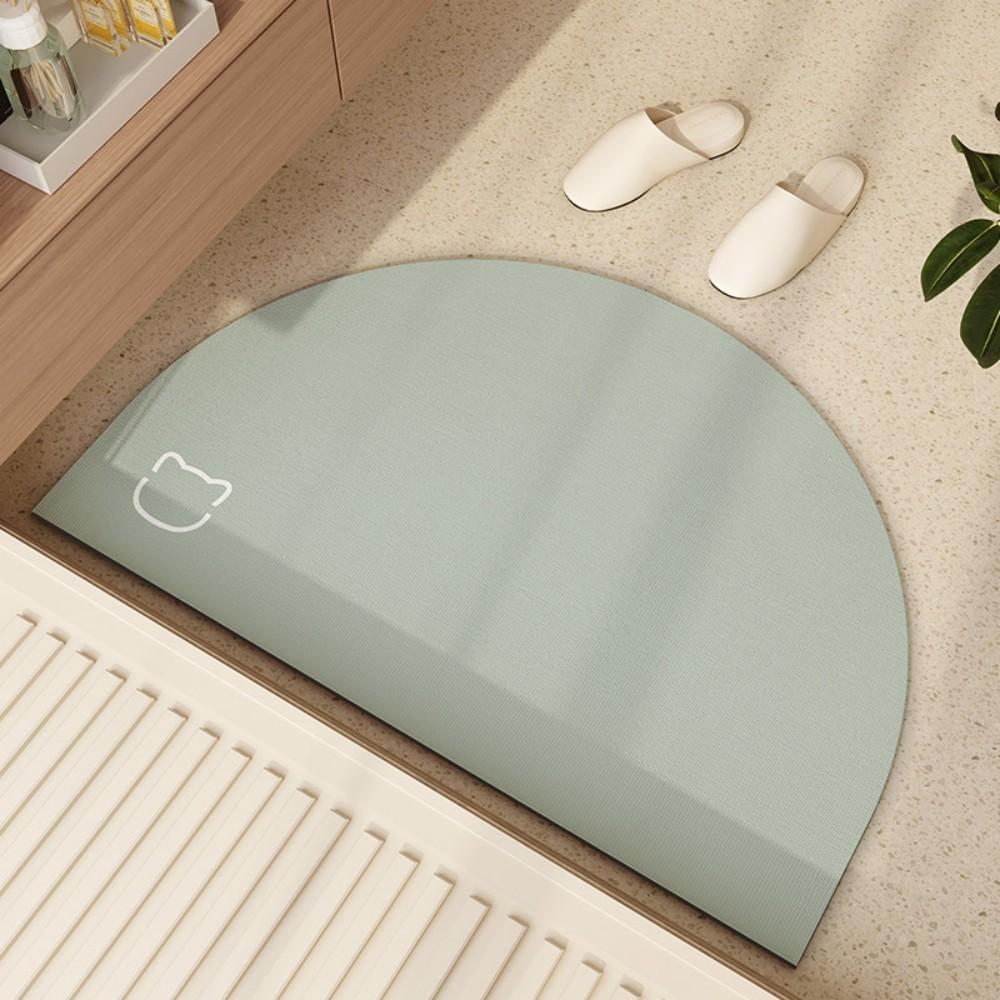 Modern Minimalist Solid Color Entryway Doormat Water Absorbing Quick Dry Anti Slip Bathroom Mat Home Decor  Accessories