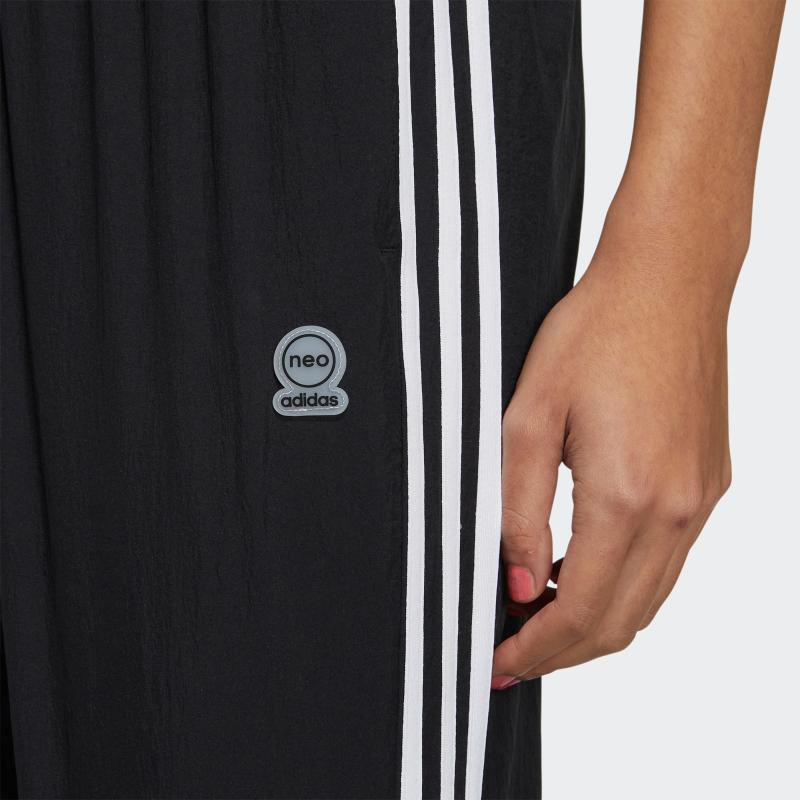Adidas Neo Logo Tape Cuffed Track Pants Women Bottoms Black HM9561