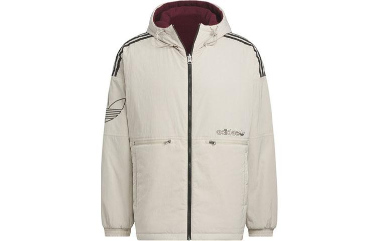 Adidas Originals Trefoil Collection Outfit Puffer Jacket Men s Beige IU4786 S