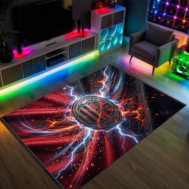 AC Milan Design Crystal Velvet Carpet Cozy Non?Slip Printed Rug For Bedroom Living Room Entrance