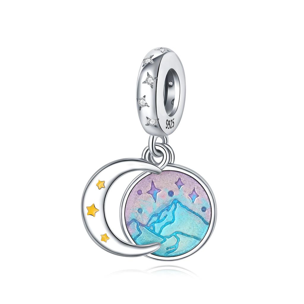 Copper 35 Styles Mysterious Stars Moon Pendants Bracelet Charms Fit Women Jewelry Party Beads Diy Gifts Accessories