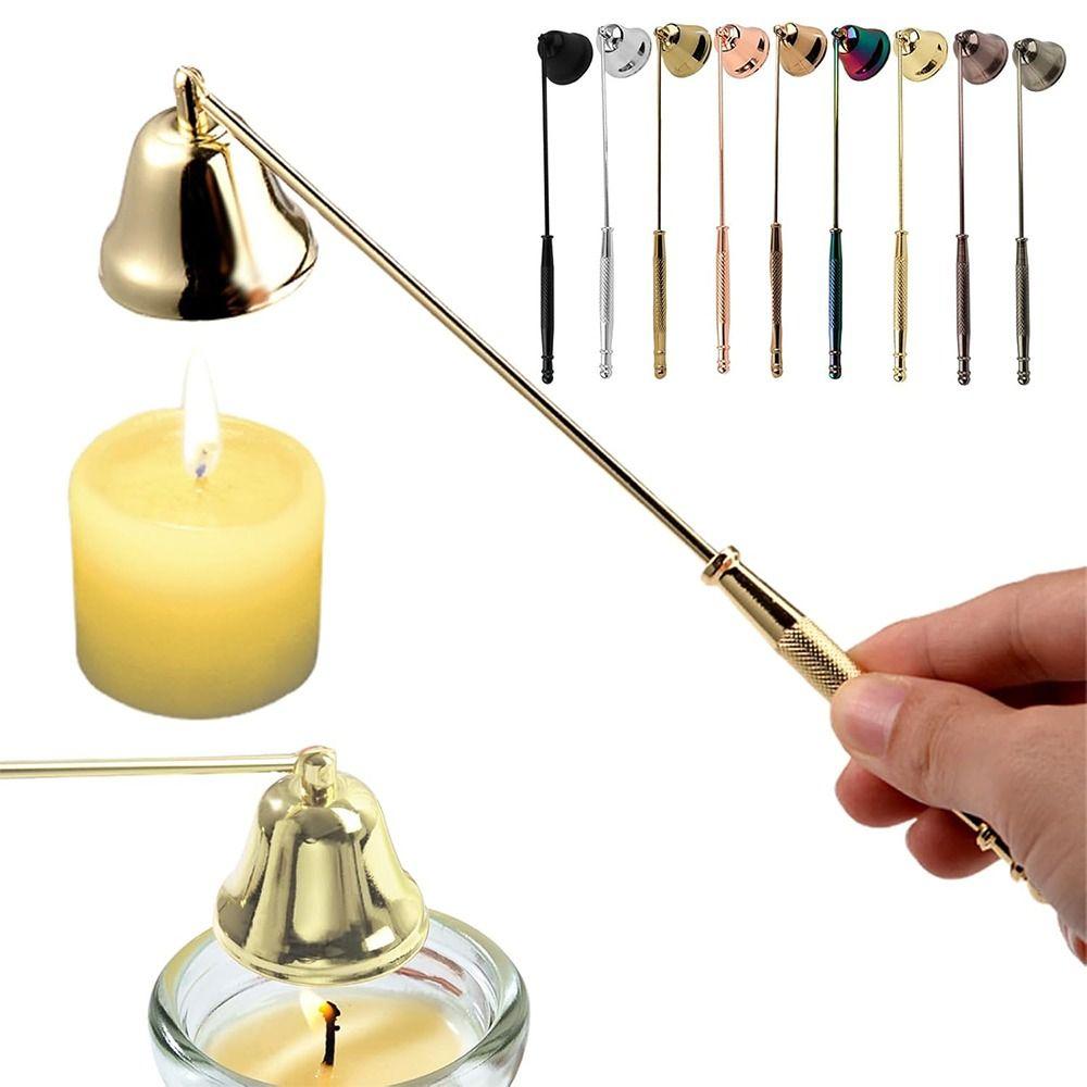 Stainless Steel Candle Flame Snuffer Bell Shape Cover Candle Stopper Wick Snuffer  for Home Safety