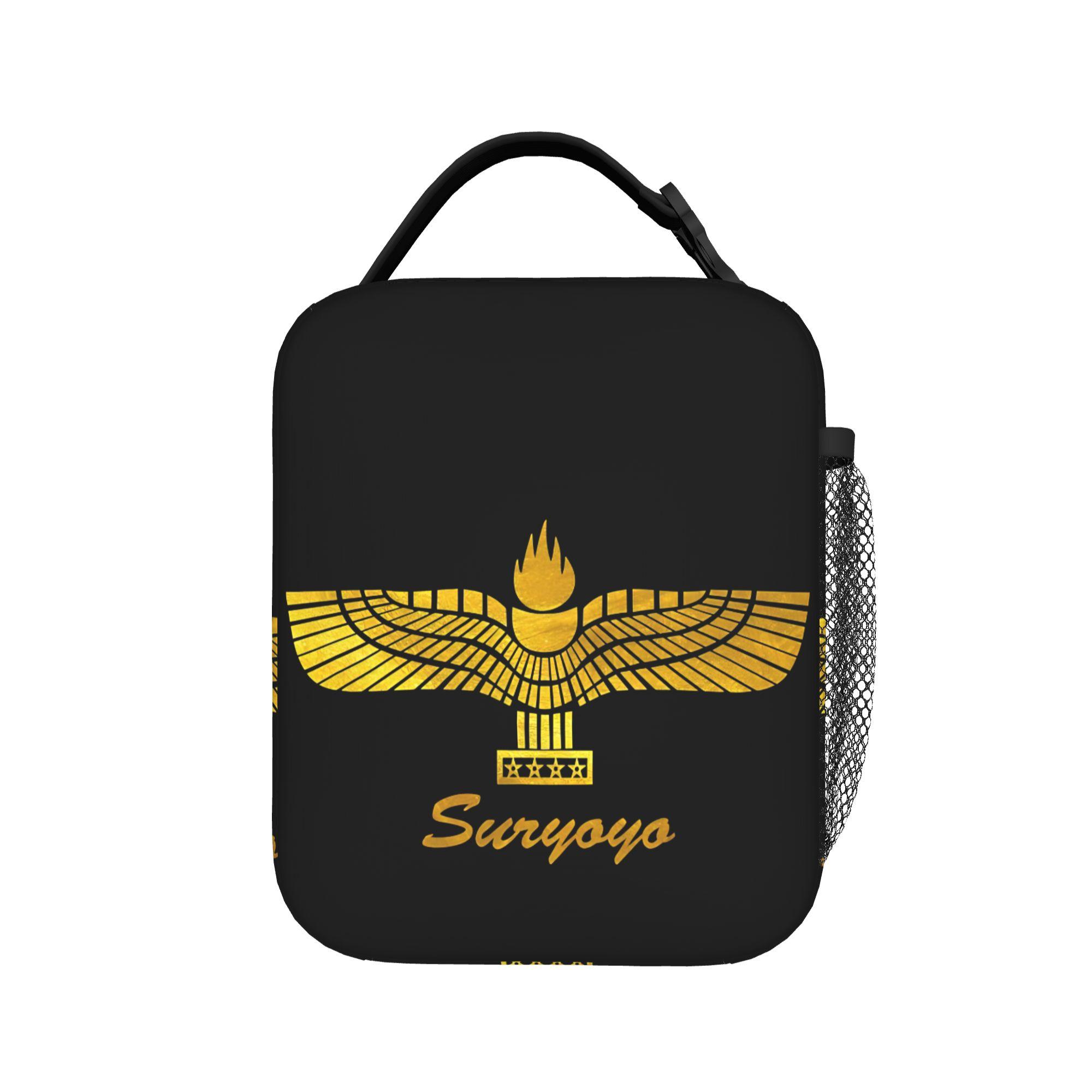 Lunch Bag Assyrian Flag Suryoyo Logo Office Lunch Box For Child  Casual Portable Designer Cooler Bag One Size