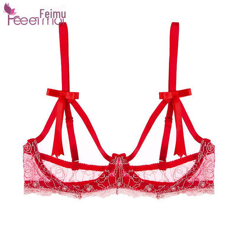 Feimu Pearl Temptation Open Crotch Lingerie Set - Bikini & Panties