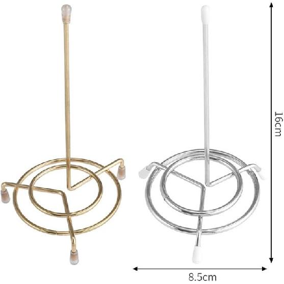 2PCS Stainless Steel Check Spindle Single Menu Holder Note Check Receipt Holder Desk Receipt Organizer Paper Spike Holder Decorations Hook for
