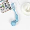 Dog Cotton Rope Toy Rope Knot Ball Chew Toy Interactive Tug-of-War Rope Toy with Grip Ring for Dogs Teeth Cleaning Boredom Relief