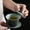 120ml Ceramic Gaiwan Vintage Sancai Gaiwan Japanese Style Tea Ceremony Bowl