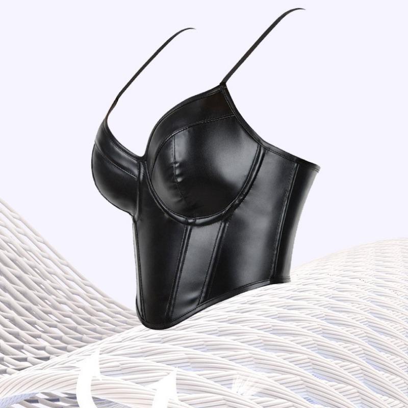 Damen Fischgräten Push-Up Korsett Bustier Shapewear Top