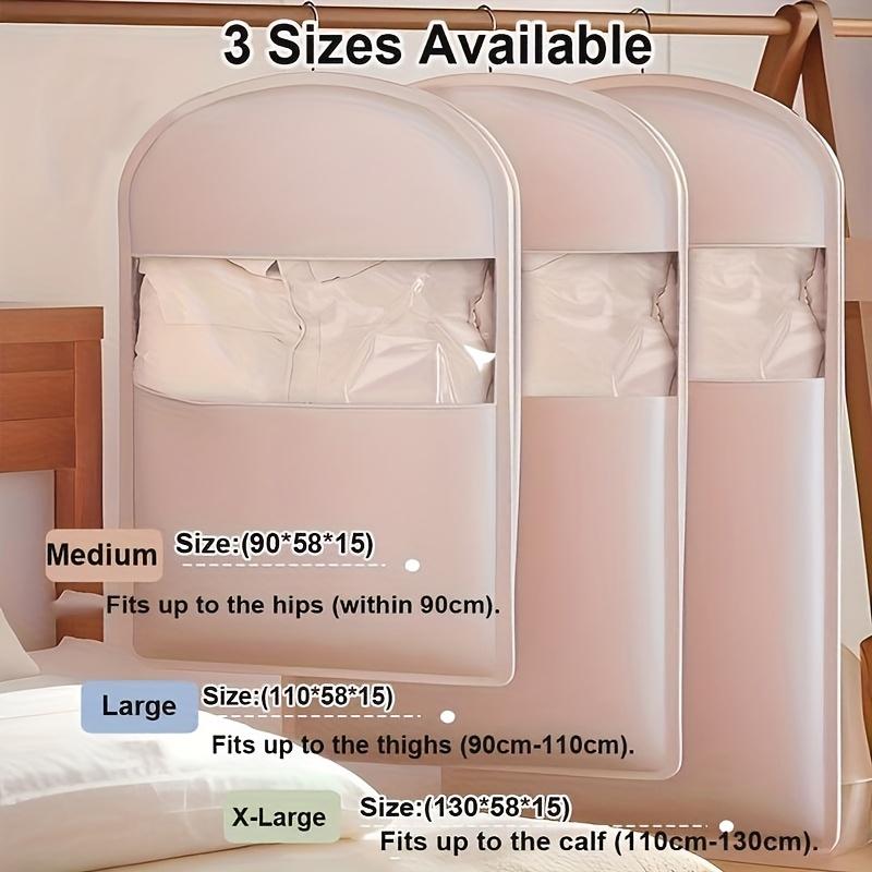 High-Quality Space-Saving Self-Compressing Hanging Storage Bag - Side Opening Design, Durable Fabric Garment Organizer with Up To 40% Compression Rate