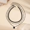 Modern Multi Layer Alloy Necklace Featuring A Combination Of Metal Sequins And Pearls For A Fashion Statement