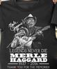 Vintage Merl Haggard Vzpomínky Podepsané Pánské Tričko Černé Bavlna Všechny Velikosti Unisex Tričko