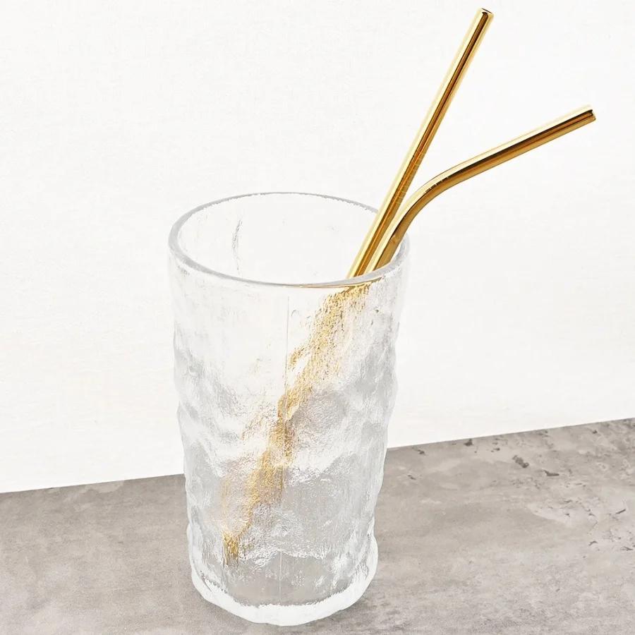Stainless Steel Straw with Clean Brush Replacement Straw Long Straws for Stanley 40oz Cup Thermos Water Bottle Rink Metal Straw
