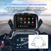 5inch Screen Motorcycle Wireless Carplay Android Auto Portable GPS IPX7 Motorcycle Waterproof Display BT Support Multi Language