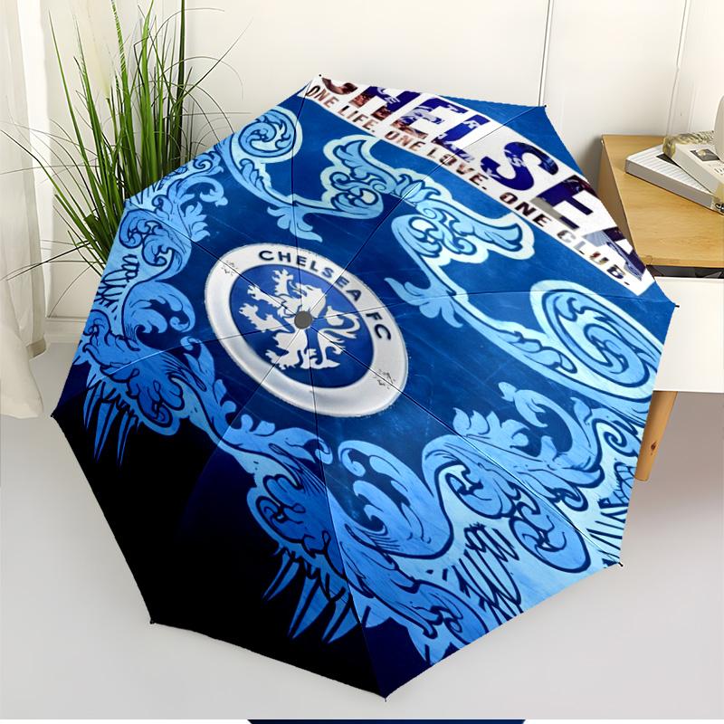 football club.C Print Automatic Open Close Umbrella, Portable Foldable Umbrella, for Outdoor Commute Camping Trip, Ideal Birthday Gift