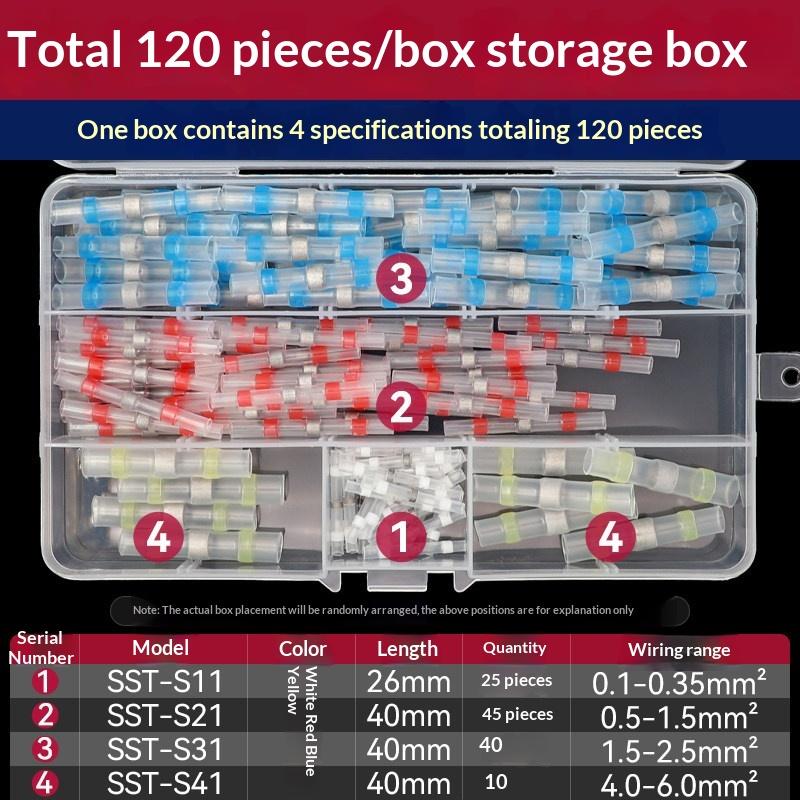 50 To 500Pcs Heat Shrink Solder Seal Wire Connectors Kit Waterproof Butt Electrical Terminalsinsulated Splice Marine Automotive