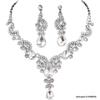 Koreanisches Palast Strass Geometrisches Wassertropfen Halsketten- & Ohrring-Set - Elegante Schlüsselbein-Kette für Damen