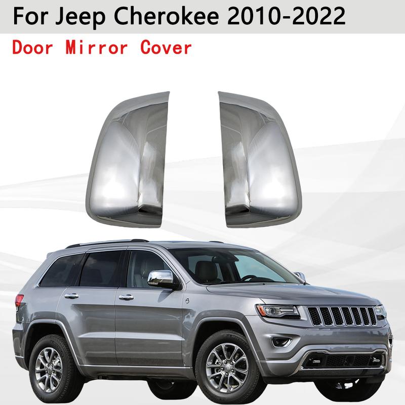 For Jeep Cherokee 2010 201 12012 2013 2014 2015 -  Door Mirror Covers Tools Car Accessories Silver Car Rearview Stickers