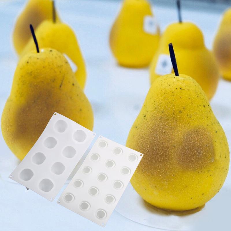Serie Fructe Mango Pară Formă Silicon Pentru Copt Ciocolată Mousse Tort Înghețată Desert Patiserie Formă Antiaderentă Decorare Tort