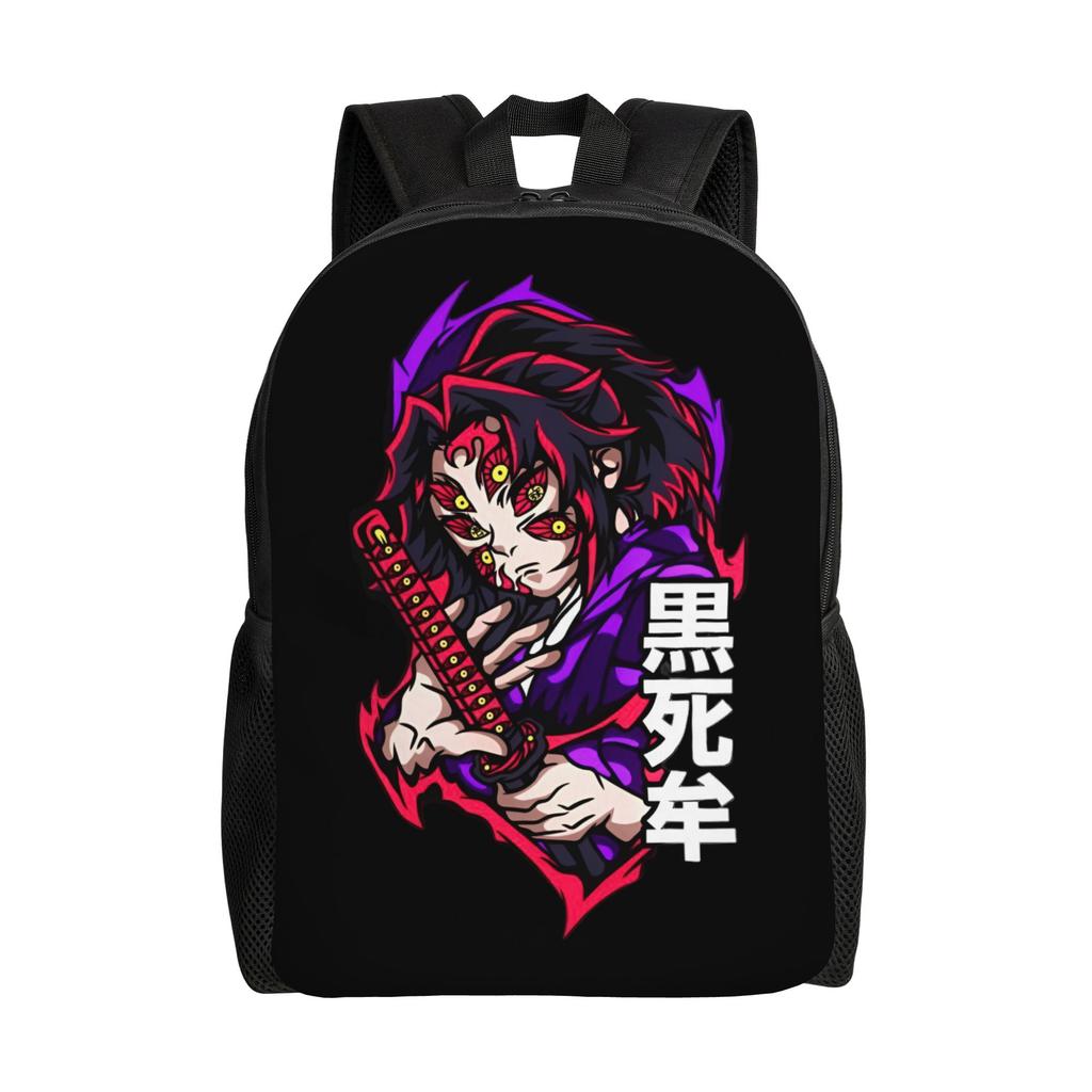 Demon Slayers Backpack for Women Men Waterproof College School Kokushibo Bag Printing Bookbag