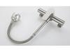 Grifo de Cocina de Acero Inoxidable 304 Montado en Pared de Doble Agujero con Salida Giratoria de Agua Caliente/Fría