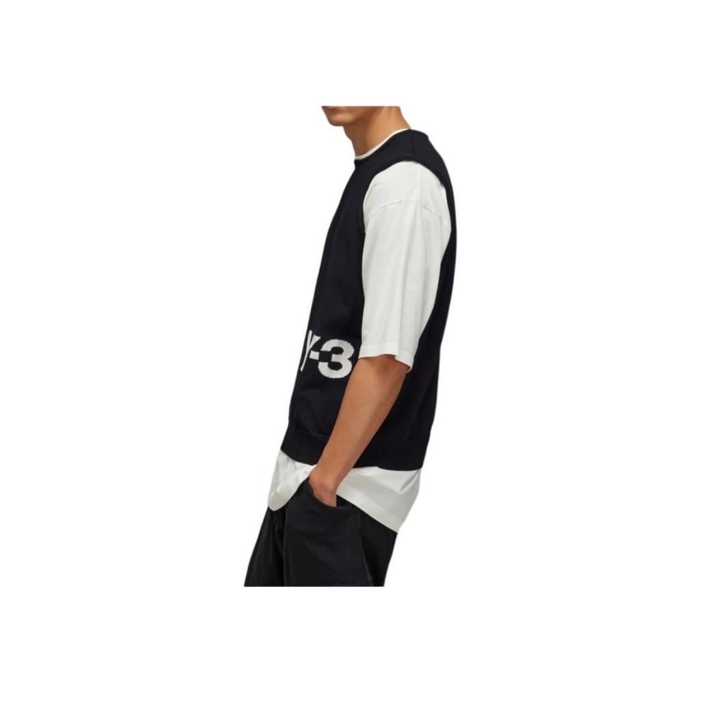 Y-3 Solid Color Round Neck Sleeveless Vest Men Tops Black IZ3168