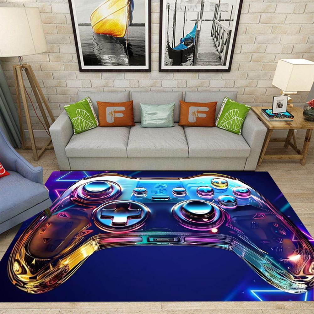 Herní koberec do pokoje pro chlapce Herní koberec s ovladačem Designový koberec do herny Dekor do ložnice Protiskluzová podložka do pračky
