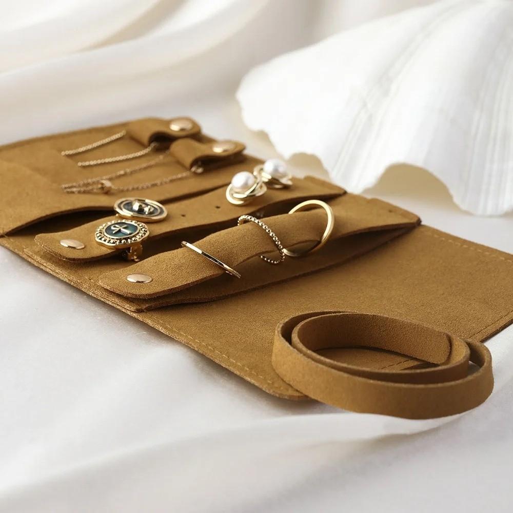 Lightweight Packing Pouches for Necklaces Portable Jewelry Case Bag Jewellery Roll  Women