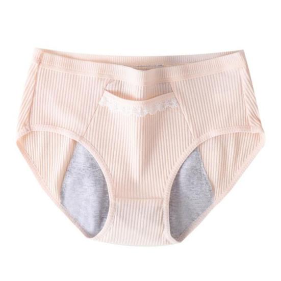 

Женские трусы с кружевным декором, сплошной цвет, мягкие антисептические мягкие дышащие трусы больших размеров с высокой талией, треугольные карманы для менструации, женские трусики, трусы L