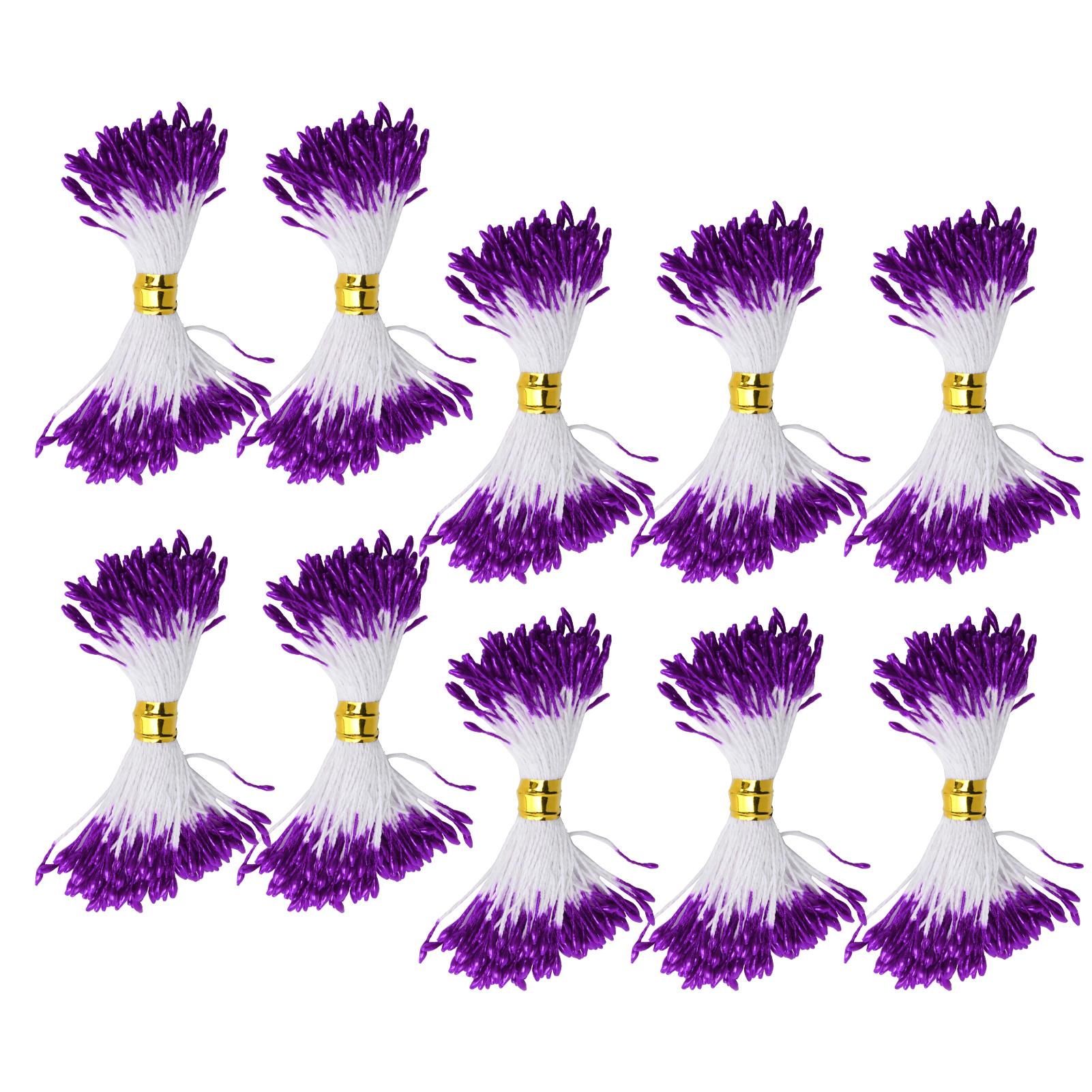 900Pcs Flower Stamen Purple Gypsum Artificial Bouquet Decor   Crafts Accessories(1mm;#2: )