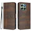 For Honor X6b 4G Cases Wallet Stand Retro Texture Leather Phone Cover with Lanyard