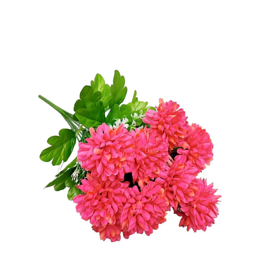 10-Head Chrysanthemum Bouquet: Qingming Festival Memorial, Wedding & Home Decoration, Artificial Flowers