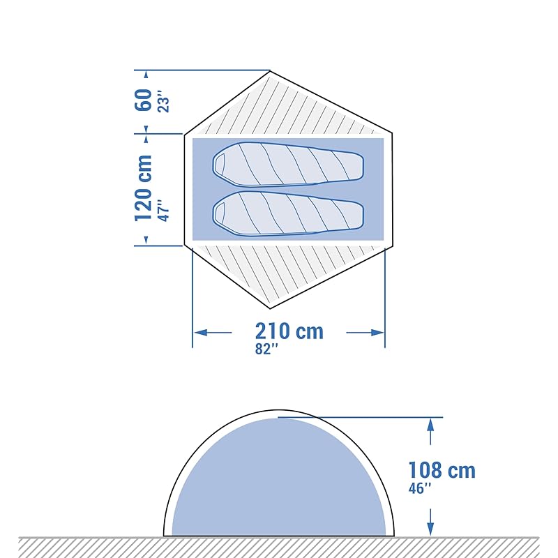 Forclaz Decathlon For camping, trekking, and mountain climbing tent water resistance wind resistance For 3 seasons freestanding domed compact Easy