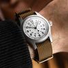 WatchGecko Ridge Military Nylon Watch Band - Stylish and Durable, Brown - 21mm