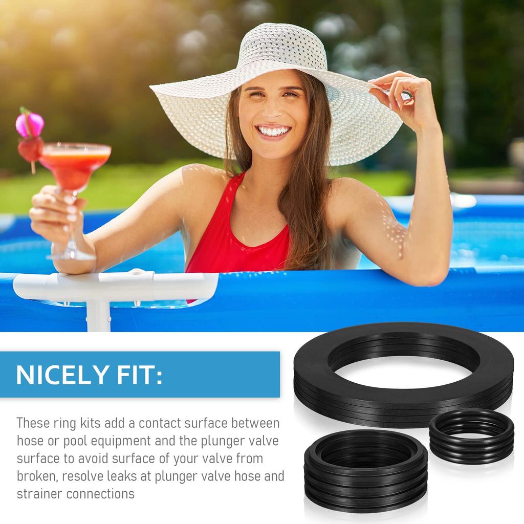 25076RP O-Ringe Gummiunterlegscheibe Poolfilterzubehör Gummi Poolkolben Ersatzdichtung für Intex 10747 10262 25006