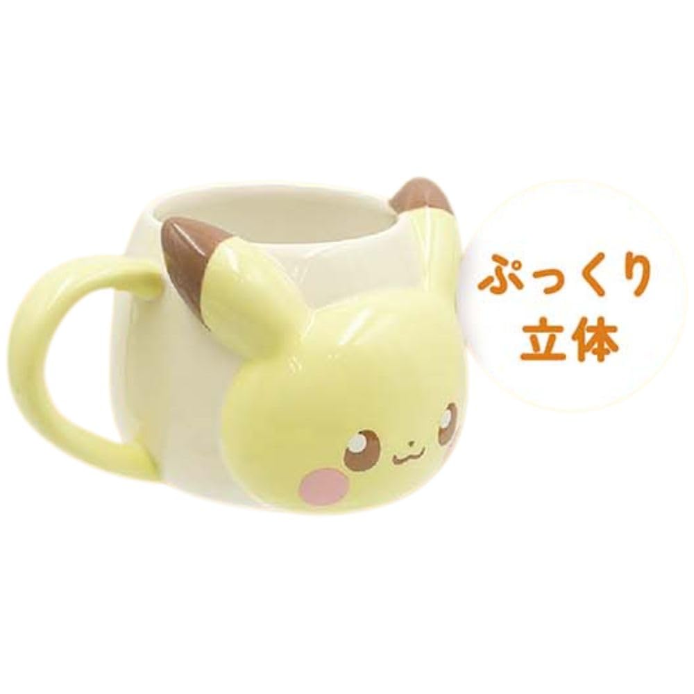 Marimo Craft PokePeace Face W115 X H80 X Mug, Pikachu, D85mm, PKP-194