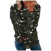 Women's Casual Fashion Halloween Print Long Sleeve Round Neck Pullover Top