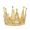 Baroque Crown Queen Round Crown Children Adult Tiara Bridal Ornaments Birthday Cake Decoration