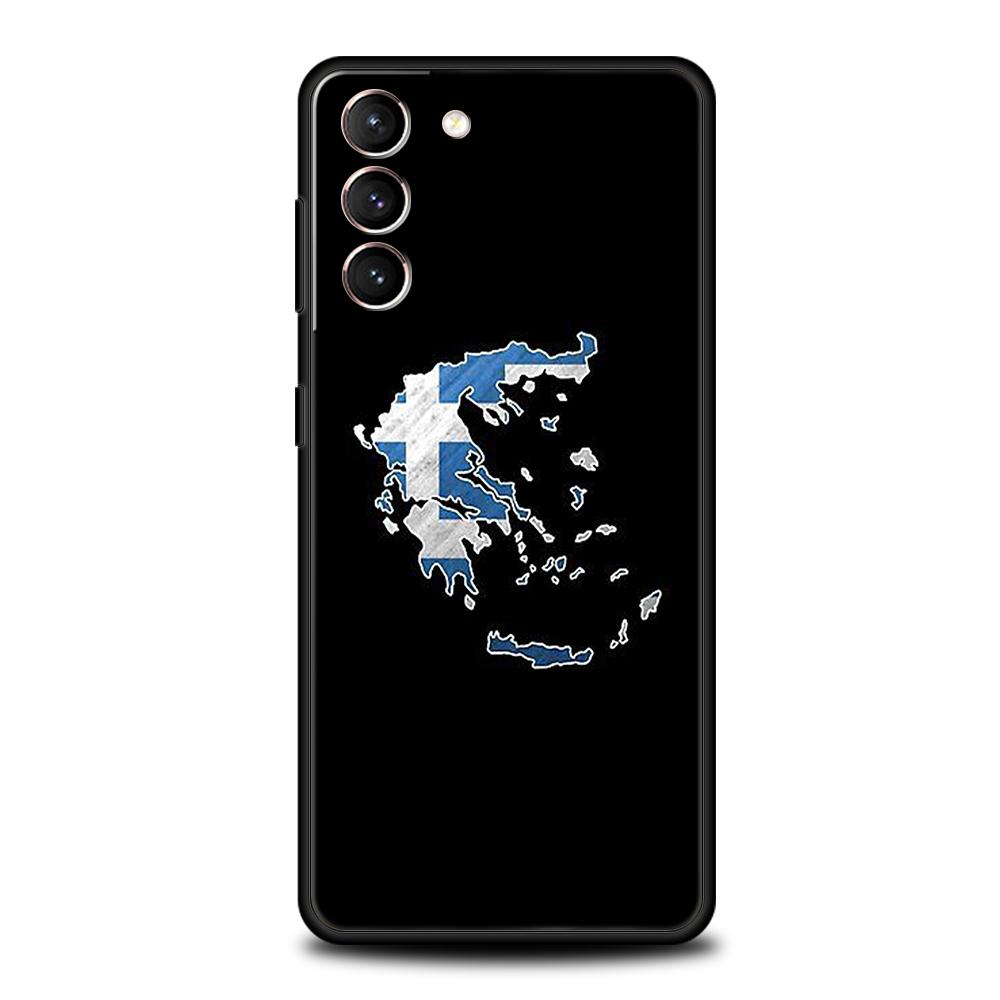 Greece Greek Flag Phone Case for Samsung Galaxy S24 S23 S22 S20 S21 FE Ultra S10 S10E S9 S8 Plus 5G Soft TPU Cover Capas Fundas