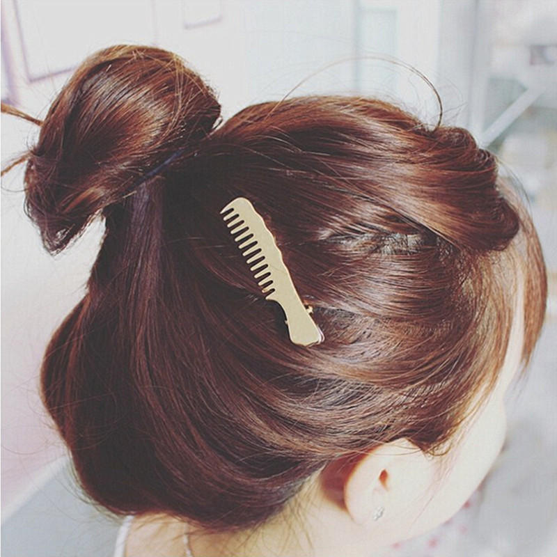 New Fashion Metal Hair Clips for Women Comb Shape Hair Barrette Stick Hairpin Hair Styling Accessories For Women Girls Women