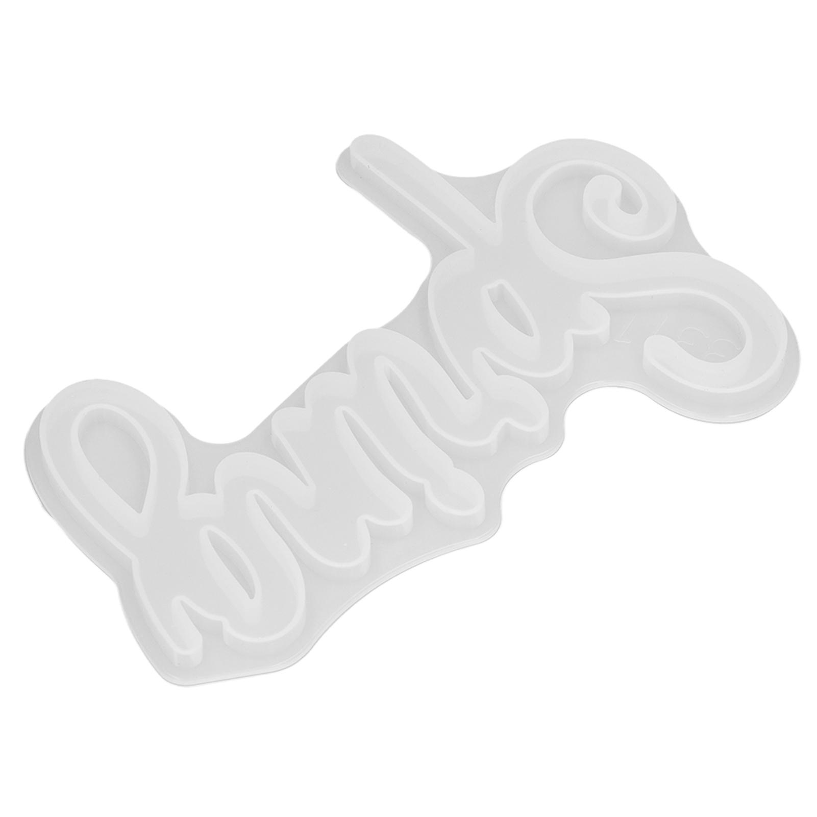 Silicone Mold DIY Doorplate Plate Listing English Letter Word Crystal Epoxy Silicone Mold