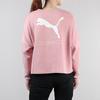 Puma Casual Sport Letter Print Crew Neck Long Sleeve Sweatshirt Jacket Women Tops Blush-Pink 581069-14