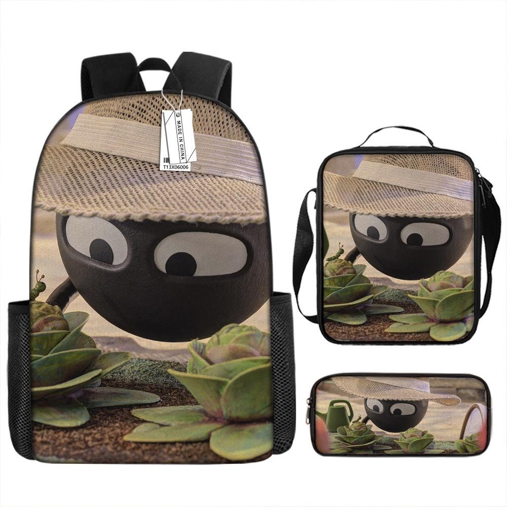 Luxury Novelty Peculiar Cool Shape Island 3D Print 3pcs/Set Pupil School Bags Laptop Daypack Backpack Lunch Bag Pencil Case